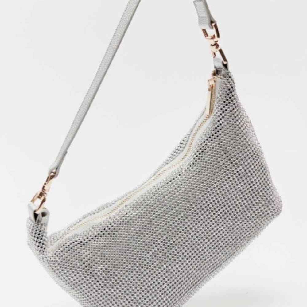Luna Rhinestone Baguette Bag